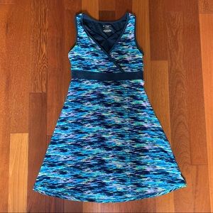 Cute summer dress made from wicking material, Tek Gear, size small, built-in bra